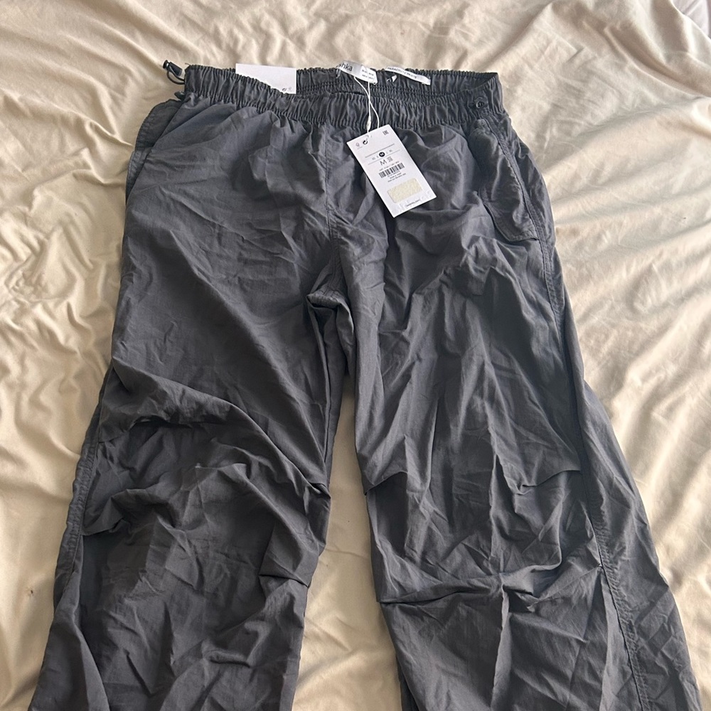 Grey Parachute Pants - Picture 1 of 4